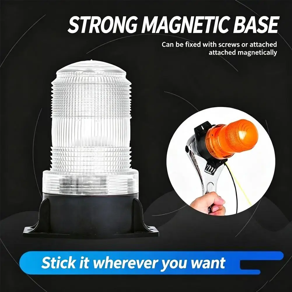 LED Strobe Beacon Light Rooftop Hazard Traffic Lamp Magnet Mount 12V-24V Flash Rotating Emergency Warning Safety Lights