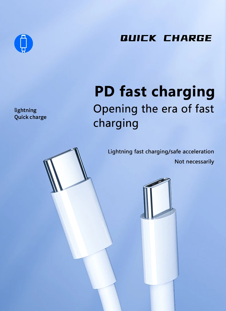 PD 60W Type C to Type C Cable For iPhone 15 16 Fast Charging For Samsung Xiaomi Huawei Type C Data Phone Accessories 1M 2M