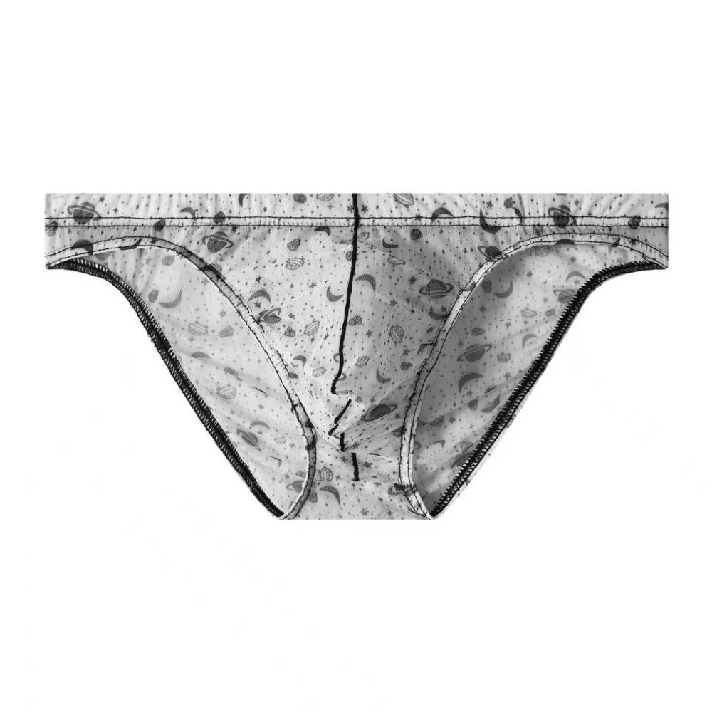 Comfortable Low Waist Male Underwear Mesh Fashion Men Briefs Moisture Wicking Soft Panties Daily