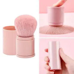 1pcs Portable Retractable Makeup Brush Loose Powder Brush Makeup Fiber Hair With Blush Tool Telescopic Cover Soft E4R1