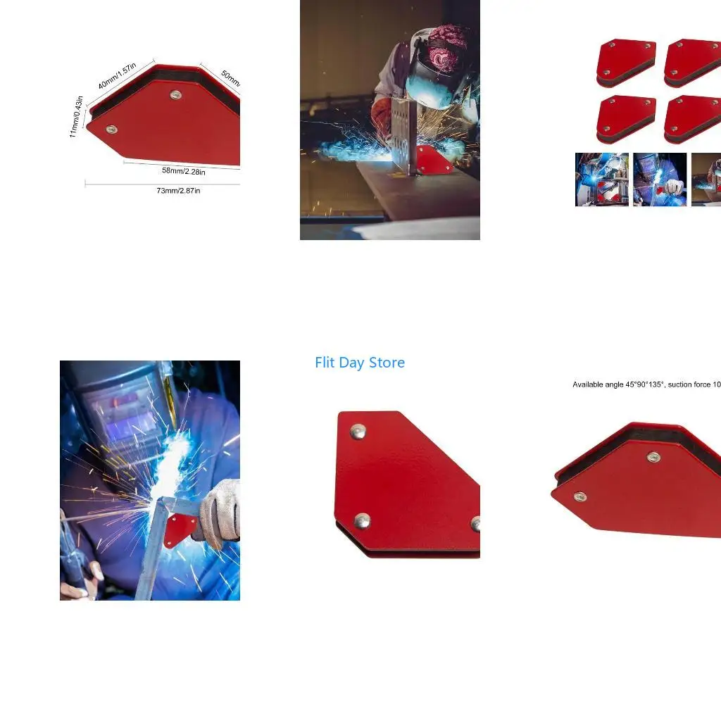 F92C Professional 4Pcs Welding Magnet Set Welding Positioner Tool Soldering Accessories for Efficient Metal Fabrication