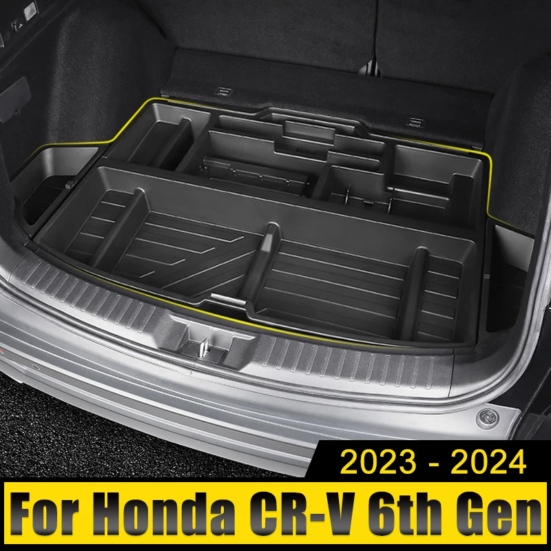 ABS Car Trunk Box Spare Tire Storage Box Cargo Holder Cover Case Accessories For Honda CR-V CRV 6th Gen 2023 2024 2025 Hybrid