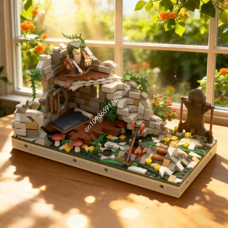 

1129pcs MOC Dwarf hunter his camp the ruin Castleed Model Christmas gift Building blocks DIY creative idea Education toy Kids