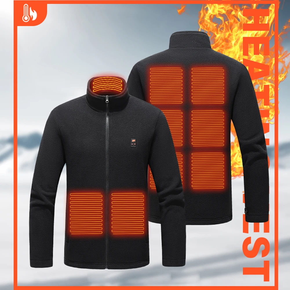 

9 Heated Area Heated Jacket USB Charging Heated Insulated Jackets 3 Gear Temperature Heating Jackets Coat for Outdoor Activities