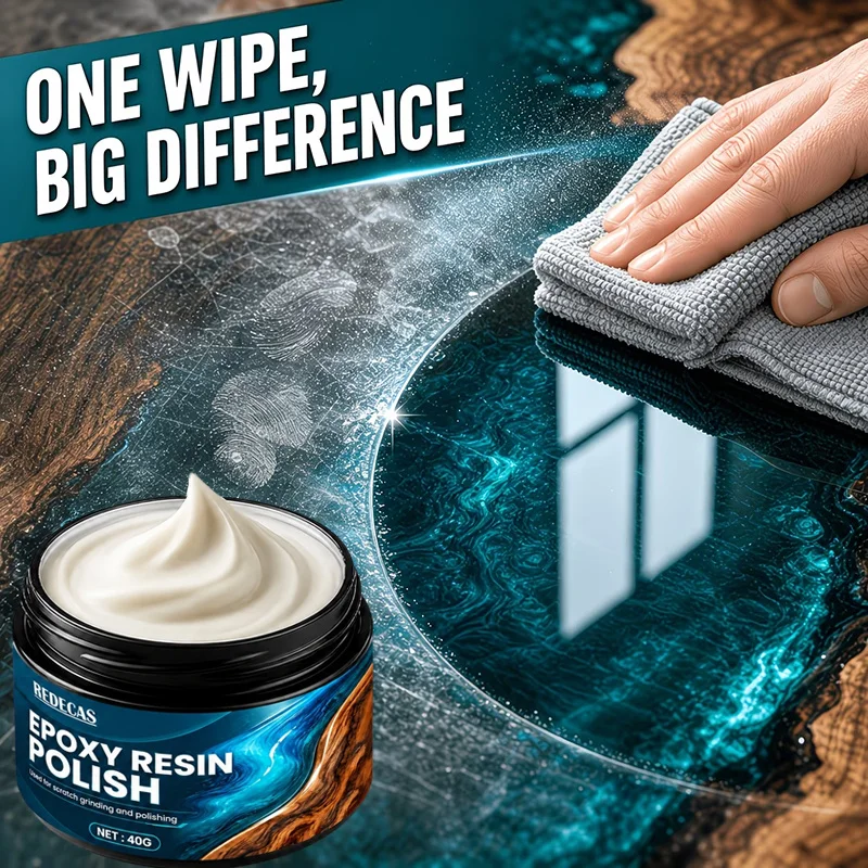 High-Gloss Epoxy Resin Polish. Polishes Scratches, Restores Clarity & Mirror Gloss on Resin Surfaces. for Hobbyists & Pros.
