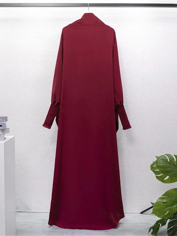 Ramadan Satin Prayer Clothes Women Abaya Dubai Kaftans Saudi Arabia Turkey Islam Muslim Maxi Dress Djellaba Robe Femme Musulmane