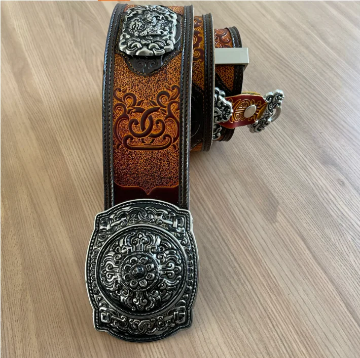 Mongolian Men's Leather Belt Hook Mongolian Robe Men's Waist Cover Decoration