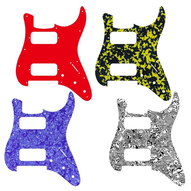 Pleroo Customize Guitar Parts  - For Squier 7 String Strat VII HH Guitar Pickgurad Multicolor Choice