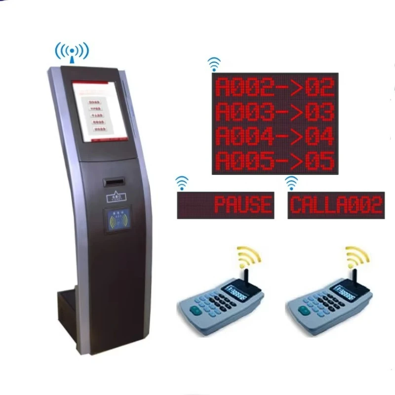 Touch Screen Wireless Queue Management System Calling Queue Ticket Machine for Bank Service