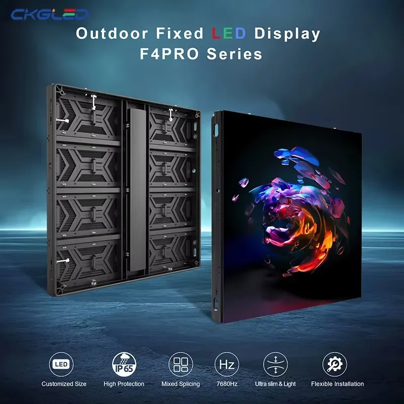 for P4.81 LED Screen DJ Booth 7680Hz Front Maintenance LED Billboard Fixed Outdoor LED Advertising Display Screens