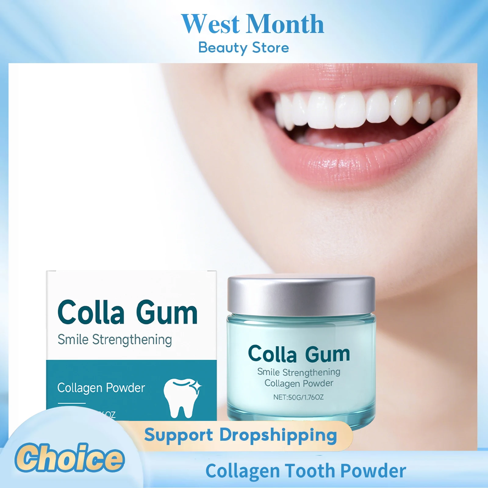 Tooth Whitening Powder Yellow Teeth Stains Removal Gentle Enamel Cleansing Refreshing Improve Oral Odor Bleaching Tooth Powder