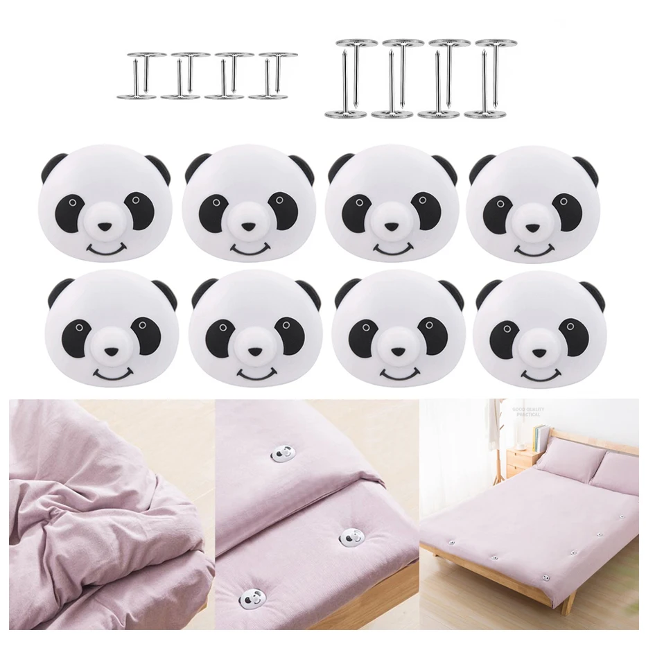 

Cute Panda Shape Bed Sheet Clips Non-slip Fitted Quilt Sheet Holder Plastic Heart Flower Grippers for Mattress Fasten Holder