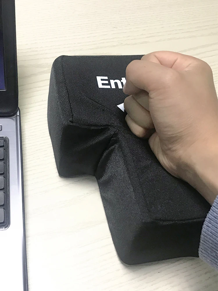1-3PCS Anti-Stress Computer Huge Enter Key Big USB Enter Key USB Big Giant Keyboard Vent Button Pillow For Programmer