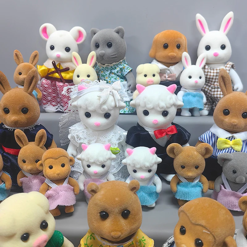 

Rabbit Doll 1/12 Mini Dollhouse Reindeer Sheep Elephant Squirrel Family Kitchen Toy Mini Furniture Set Girl Toy Gift