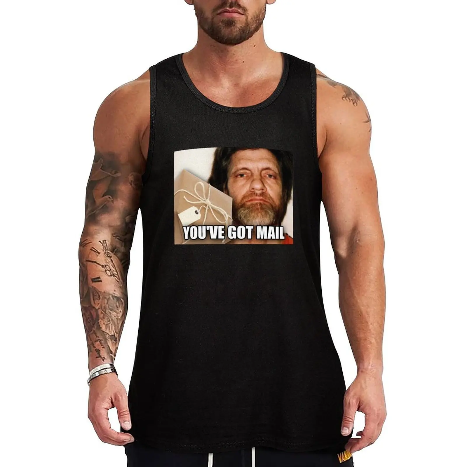 

You've got mail Ted K meme high quality sticker Tank Top Men's gym clothing anime gym summer clothes men 2025
