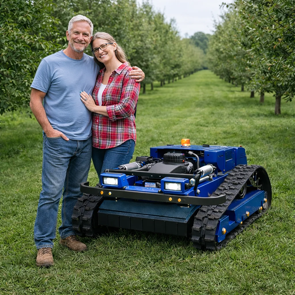 

Customized Large-horsepower All-terrain RC Lawn Mower CE/EPA Industrial 4-Stroke High-efficiency Garden Crawling Robot