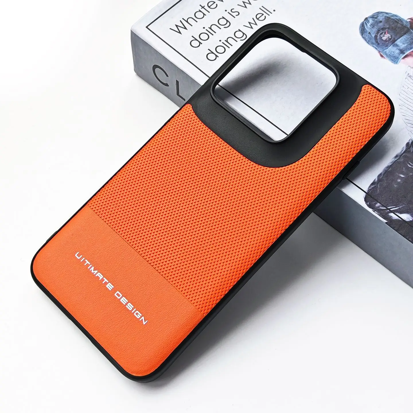 Dla Motorola MOTO Edge 70 Ultra X70 Air Pro Signature Case Luksusowe etui z matowej, przyjaznej dla skóry skóry PU o tkanej fakturze Funda — zdjęcie produktu 2