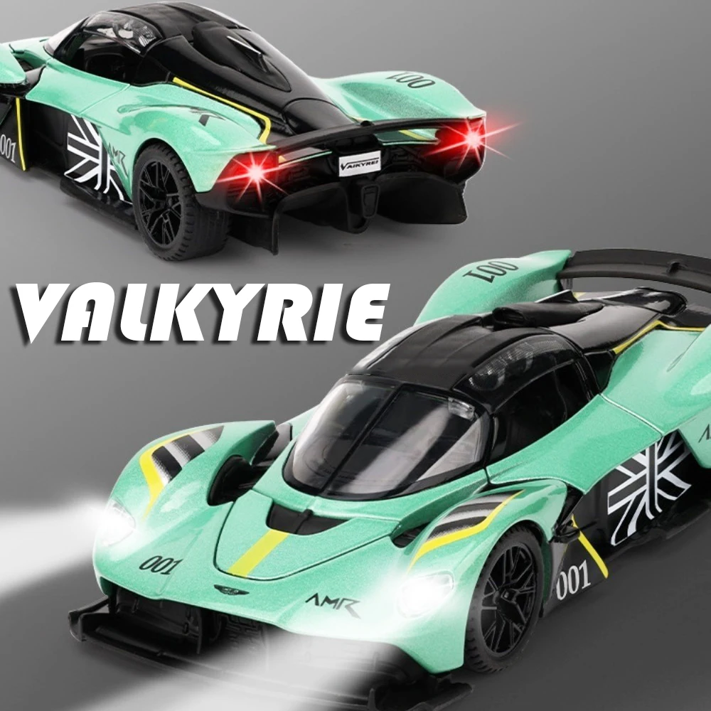 

1:32 Valkyrie DB12 Модель Суперкар Игрушки Сплав Литой Под давлением Звук Свет Двери Открытые Откат Моделирование Спортивные Автомобили для Детей Подарки