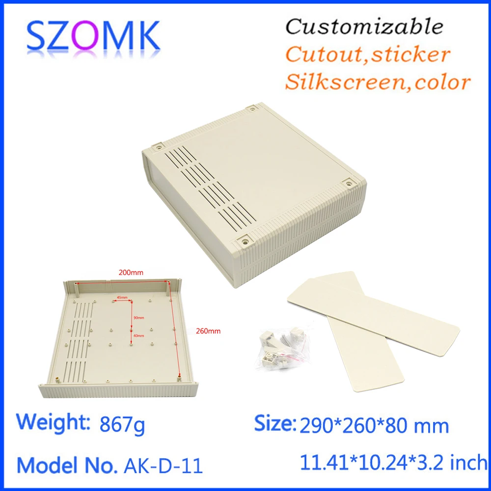 1Pcs Plastic enclosure for pcb electrical cabinet plastic case for electronic equipment plastic housing