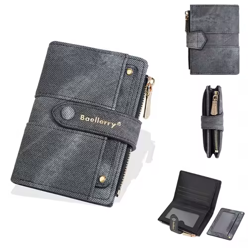 Baellerry New Fashion Women Short Wallets Zipper Coin Bags Top Quality Female Purse Coin Pocket Women's Detachable Card Clip - Image 12