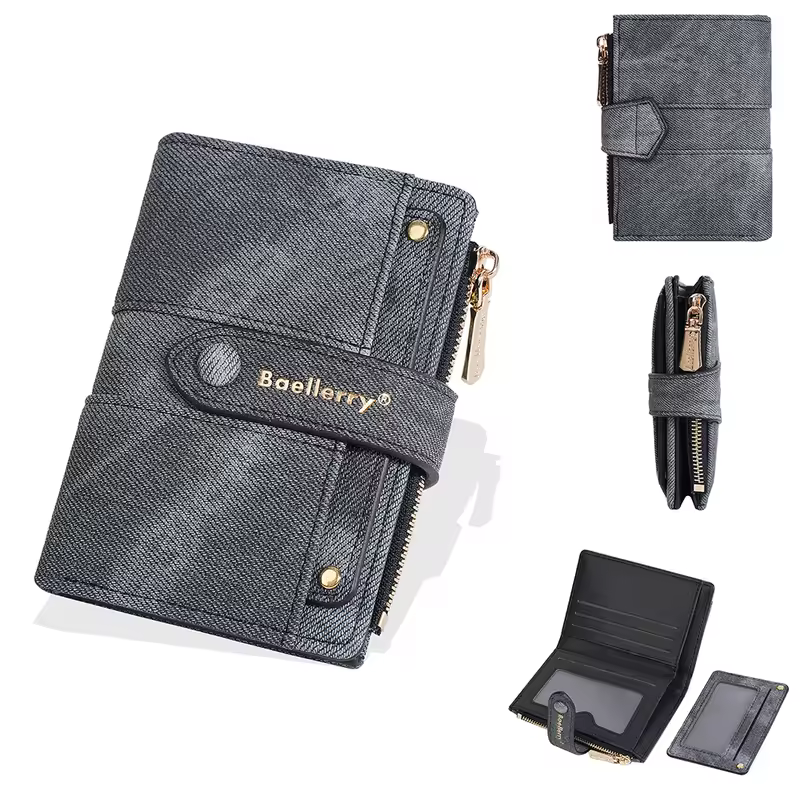 Baellerry New Fashion Women Short Wallets Zipper Coin Bags Top Quality Female Purse Coin Pocket Women's Detachable Card Clip - Image 12