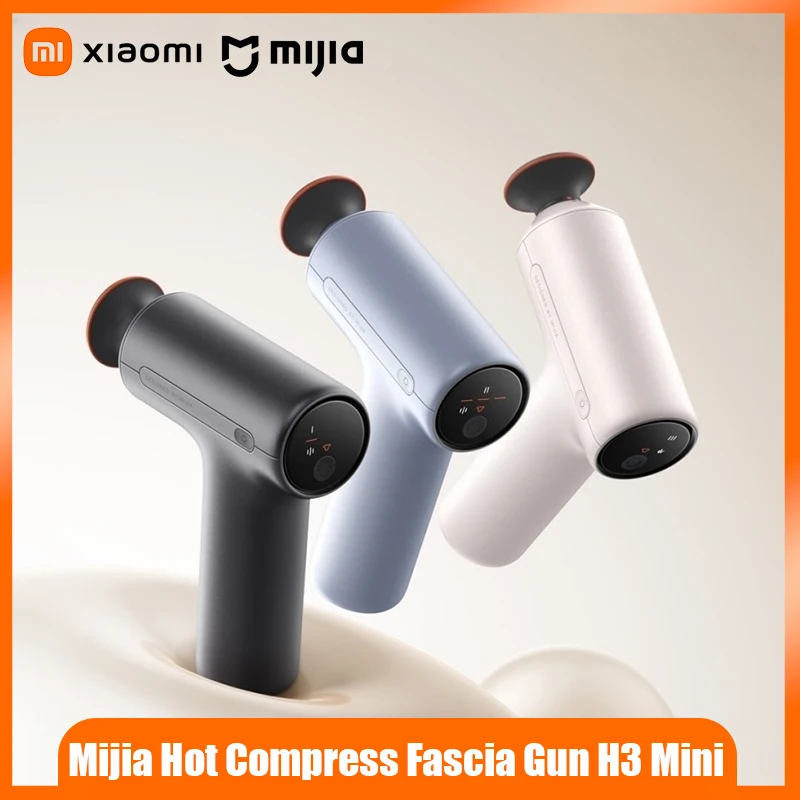 

Теплотерапевтический фасциальный пистолет Mijia H3 mini, тяговая и тепловая терапия 12 кг, бесшумный, 45 дБ, портативное расслабление мышц, быстрая зарядка типа C