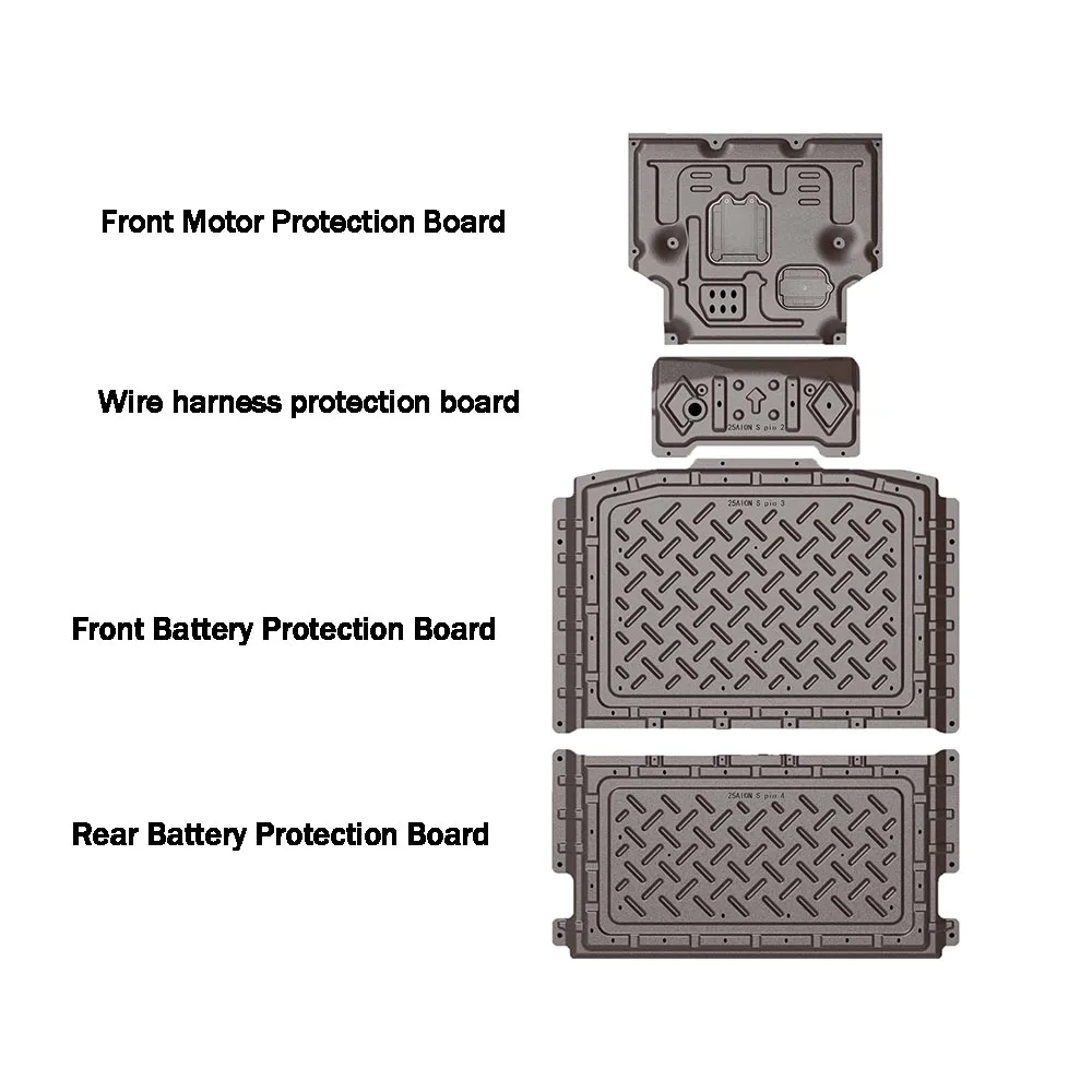 لوحة واقية للمحرك الأمامي الخلفي المحرك الأمامي الخليط الخلفي هيكل البطارية لوحة حماية لـ GAC AION S Pio 2025 505KM