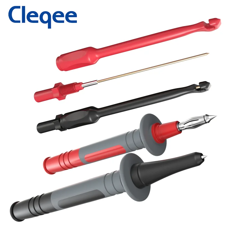 Imagem -03 - Multímetro Teste Leva Kit Sondas Elétricas Digitais Grupo Jacaré Clipe Teste Gancho Fio Flexível 23 Pcs Cleqee-p1925