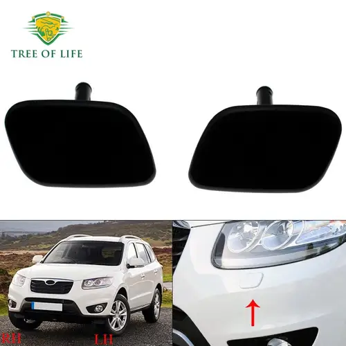 Cubierta de boquilla de arandela para faro delantero, tapa de chorro para Hyundai Santa Fe MKII 2009, 2010, 2011, 2012