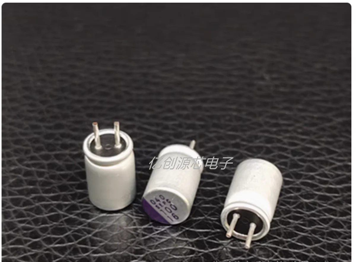 New original 16v 100uF 6.3MMX9MM in-line short pin copper pin solid electrolytic capacitor