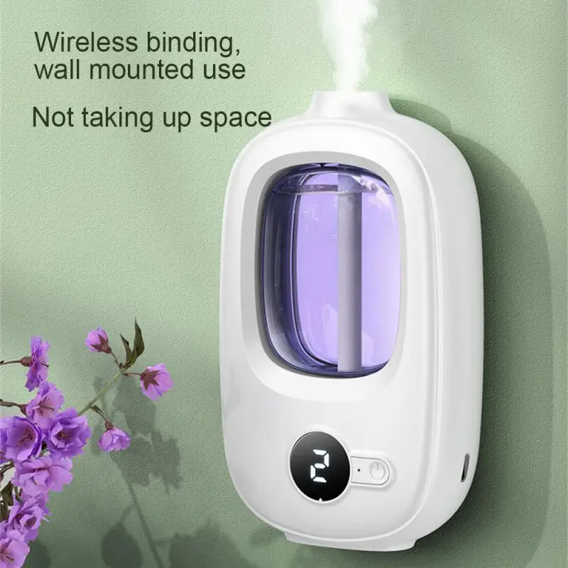 New Wall-mounted Diffuser Aromatherapy Machine Smart With Display 6 Scent Car Air Freshener Home Bathroom Deodorization