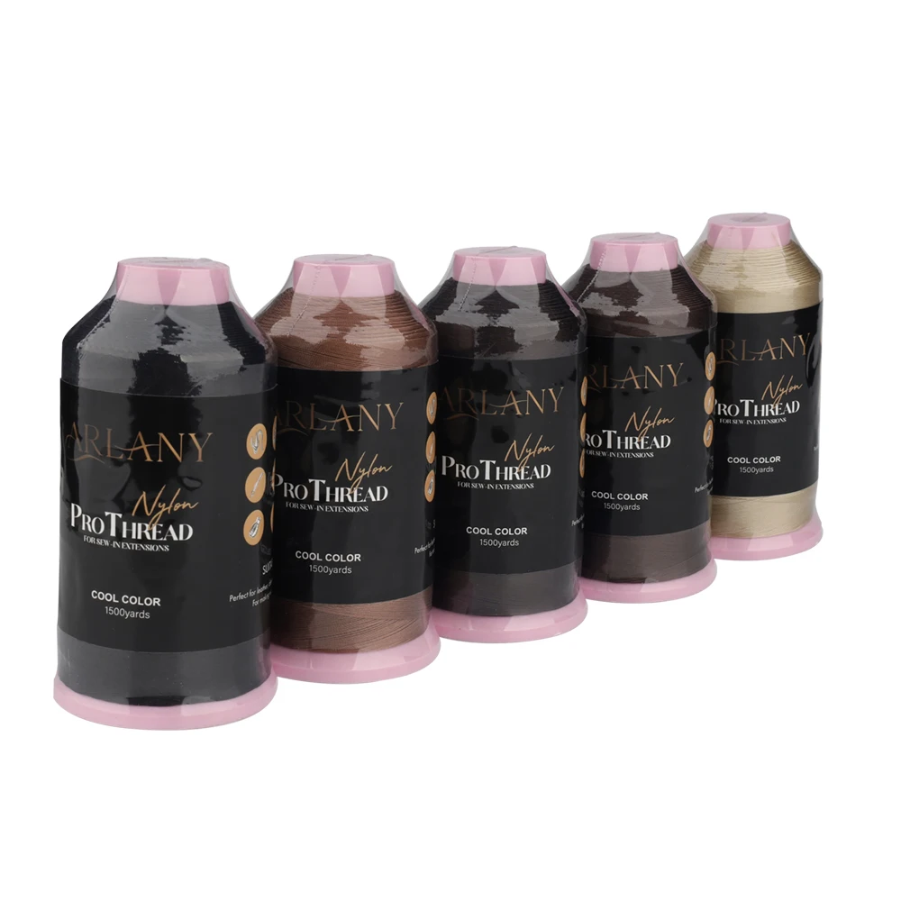ARLANY Nylon Bonded Thread Bundles for Hair Extensions 1500 yards/roll Wig Making Tools Sewing Accessories Sewing in Extensions