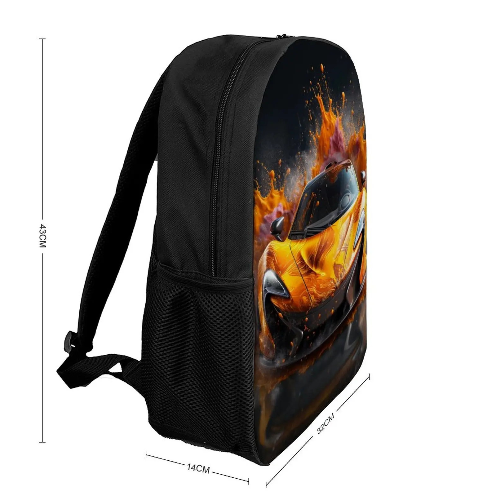 Powerful Sports Car Backpack Liquid Splash Explosion Big Backpacks Polyester Cute High School Bags Hiking High Quality Rucksack