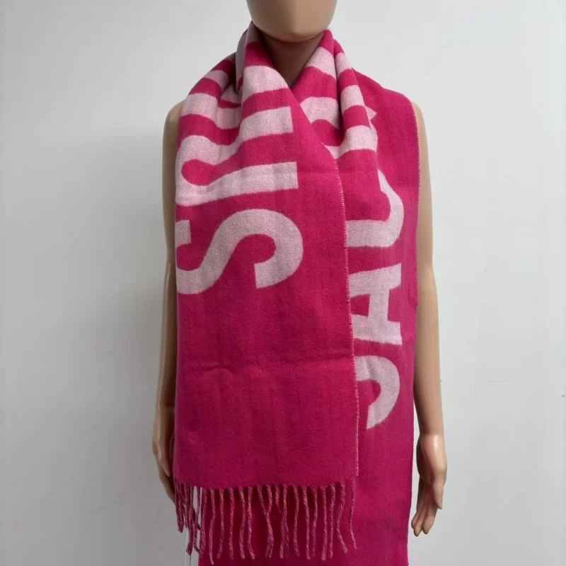 Роскошный бренд, Прямая доставка, осень/зима 2022, шарф из 100% шерсти, женская шаль с кисточками, мужской и женский теплый шарф в одном стиле