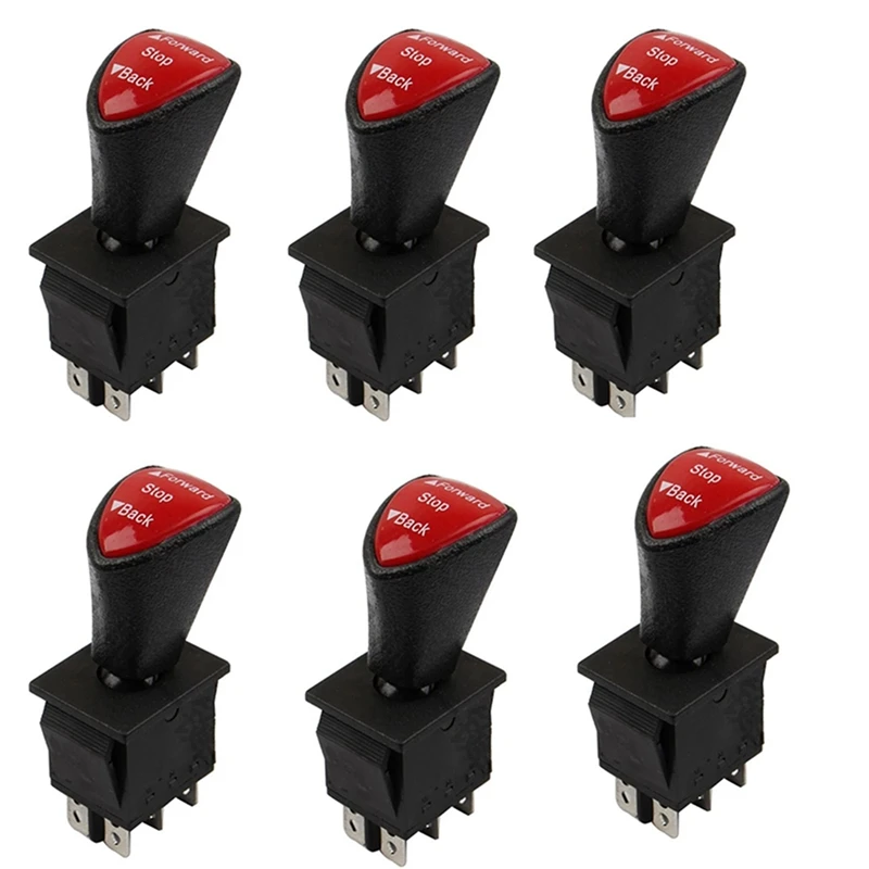 6X Forward-Stop-Back DPDT 6Pin Latching Slide Rocker Switch KCD4-604-6P Car Switch