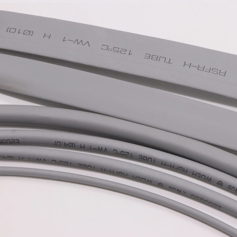 1~10 Meter Gray Heat Shrink Tube 2:1 Shrink Ratio Polyolefin Insulated Cable Sleeve Φ1mm-50mm