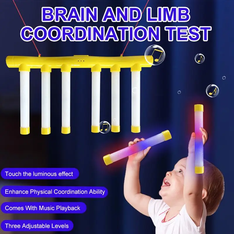 Catching Sticks Game Glowing In The Dark Reaction Time Game 3 Adjustable Levels Hand Speed Challenge With Music Educational