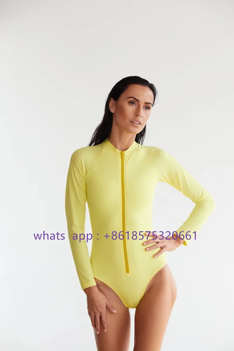 2022 costume da bagno a maniche lunghe costume da bagno intero con stampa Sexy costume da bagno Push Up donna costume da bagno Monokini Summer Beach