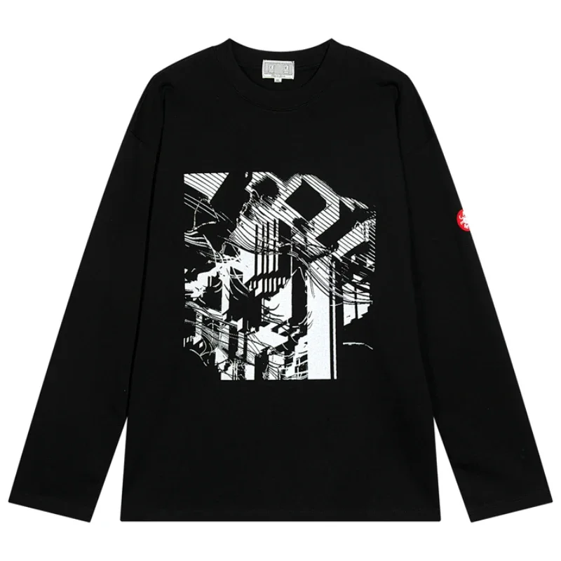 Punk Style CAVEMPT Long Sleeve T-shirt Men Women High Quality Printed Pure Cotton Cavempt Sweatshirts