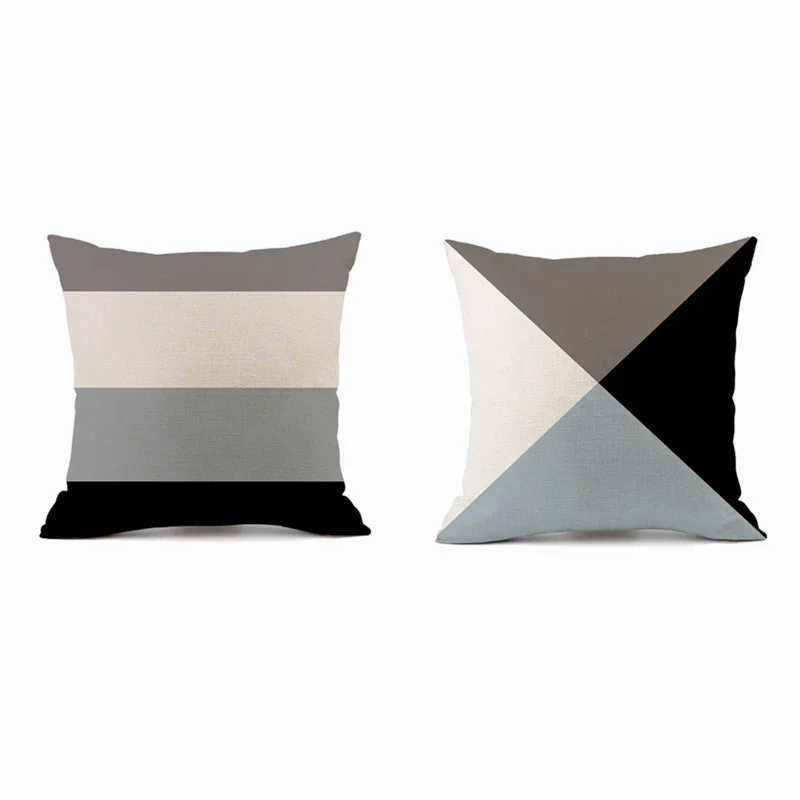 Modern Abstract Stripe Simple Geometric Acrylic Bold Decorative Pillow Cases Home Decor Square 45x45cm Pillowcases