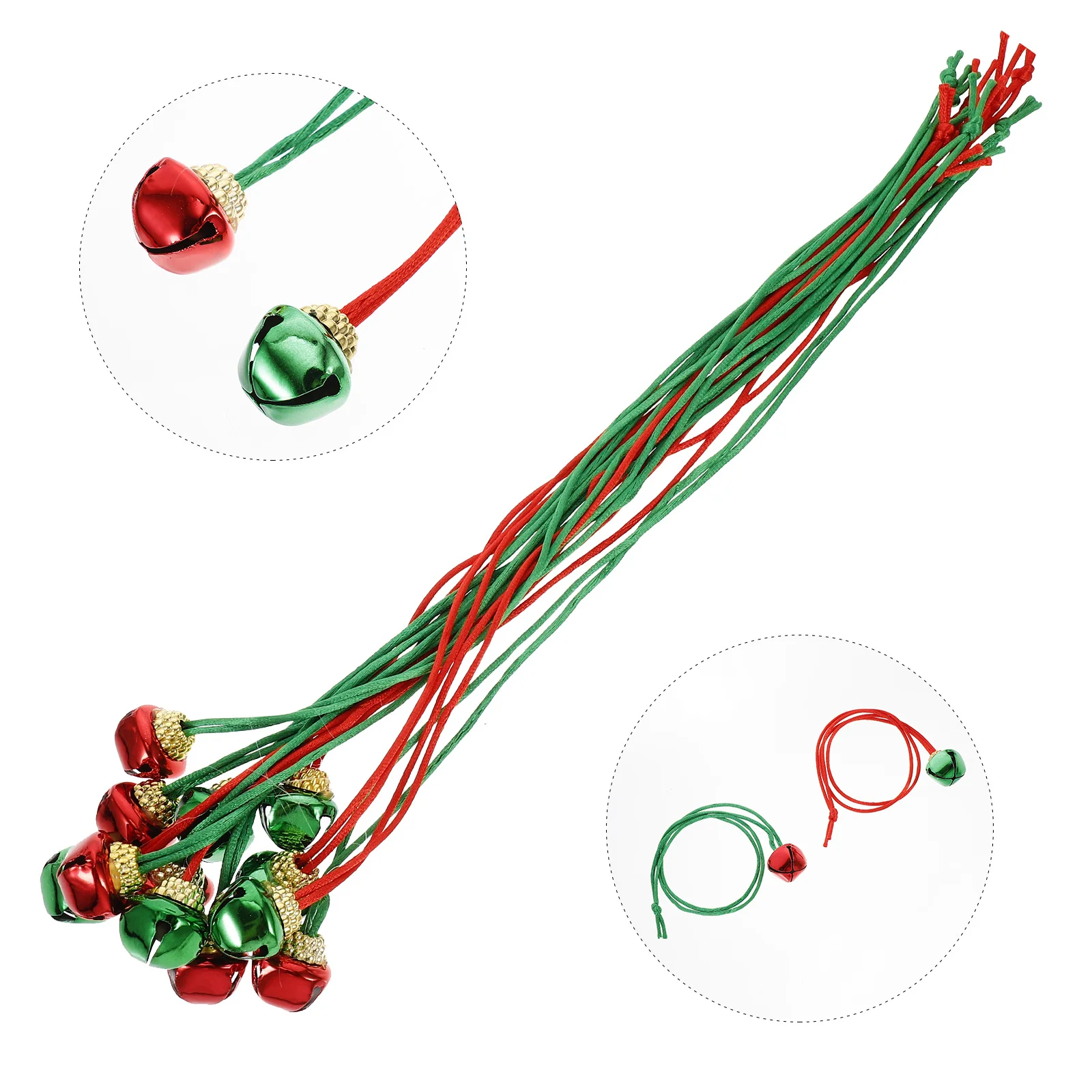 

12Pcs Christmas Necklace with Bells Festive Pendant for Family Friends Holiday Decoration Xmas Party Gift Kids Adult Jewelry