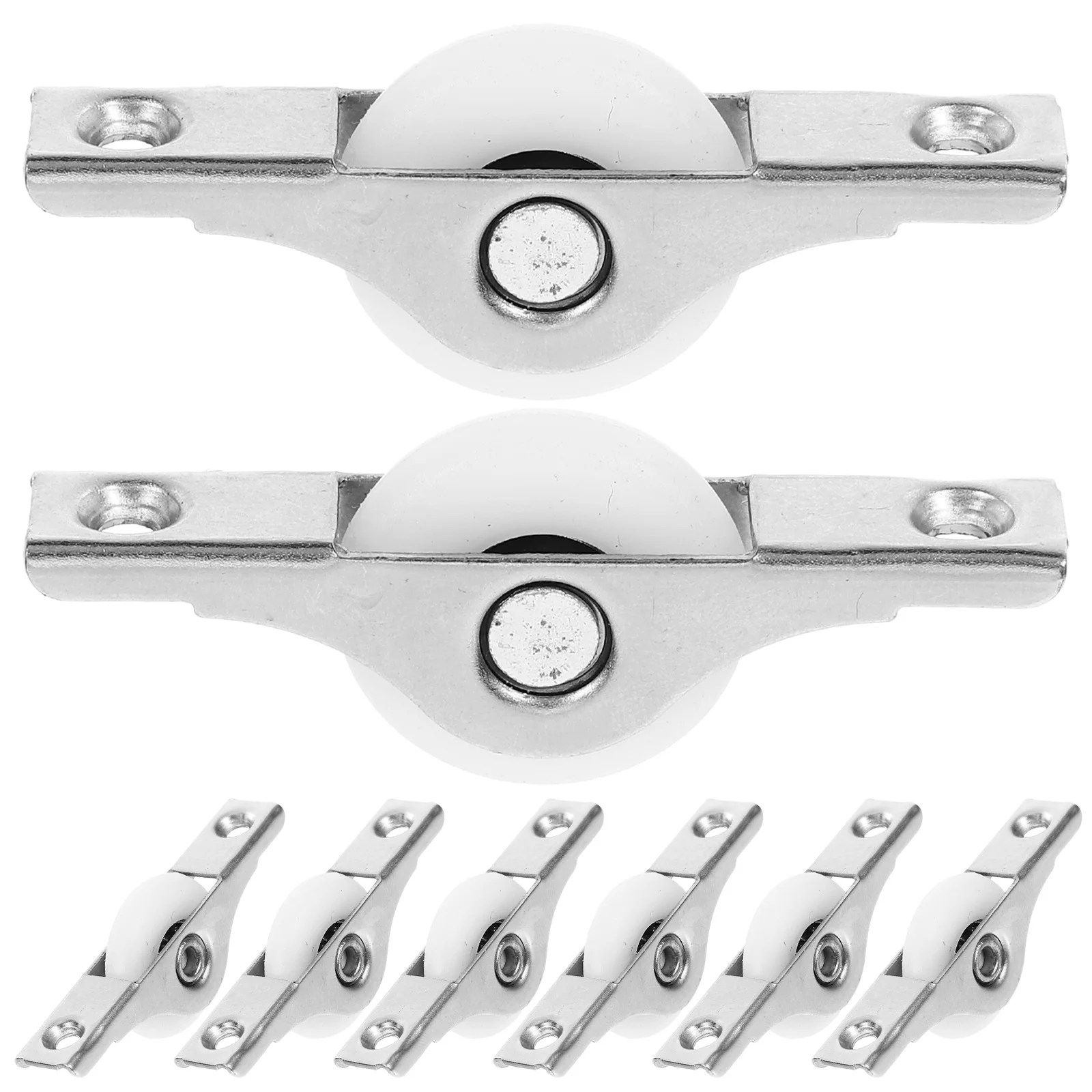 

8Pcs Sliding Door Pulley Wheel Replacement Track Guide Roller for Cabinet Barn Kitchen Bathroom Doors Heavy Duty Smooth Quiet