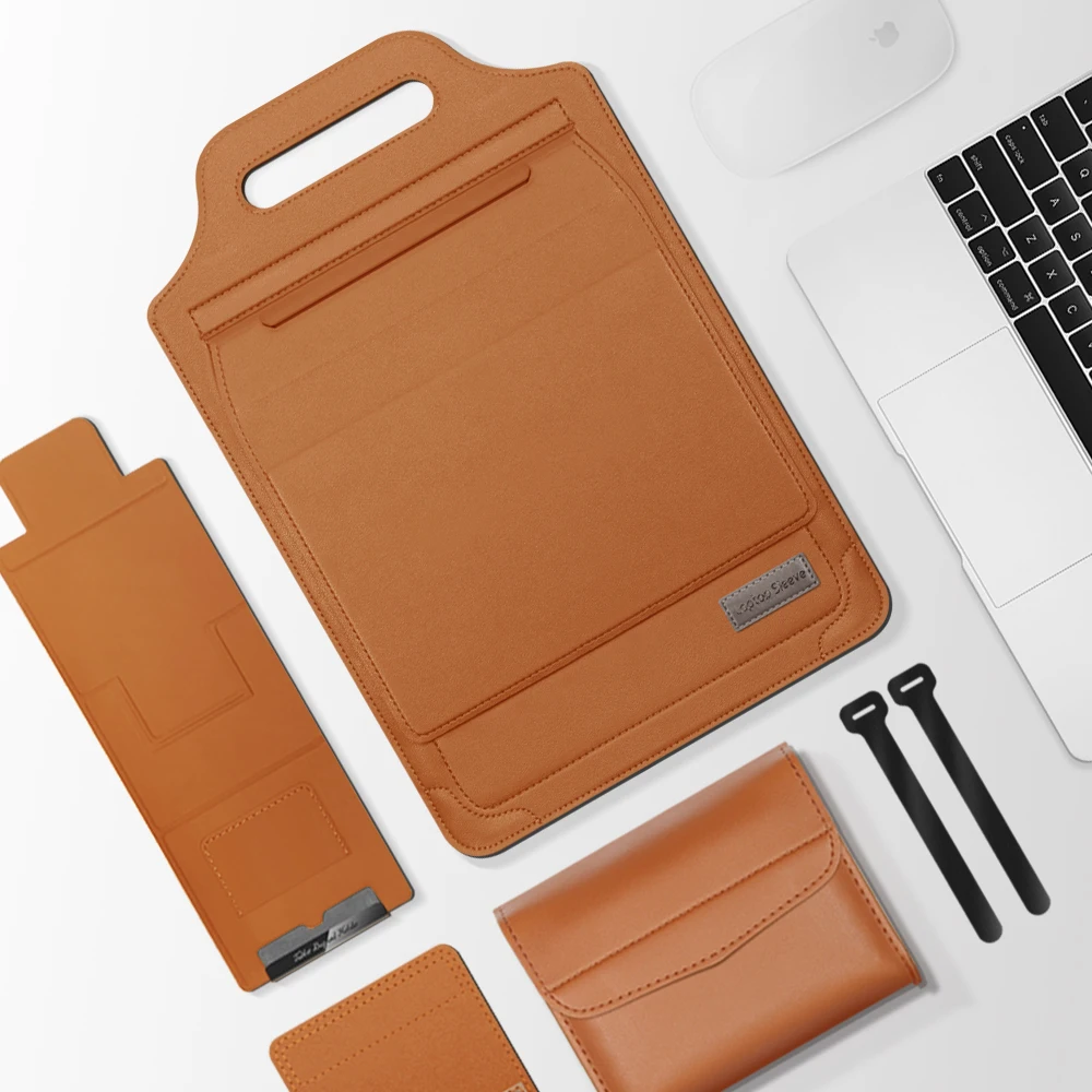 Funda de cuero PU para ordenador portátil, funda para Macbook Air Pro, 12, 13, 14, 15, 15,4, 15,6 pulgadas, para Huawei, Dell, HP, ASUS