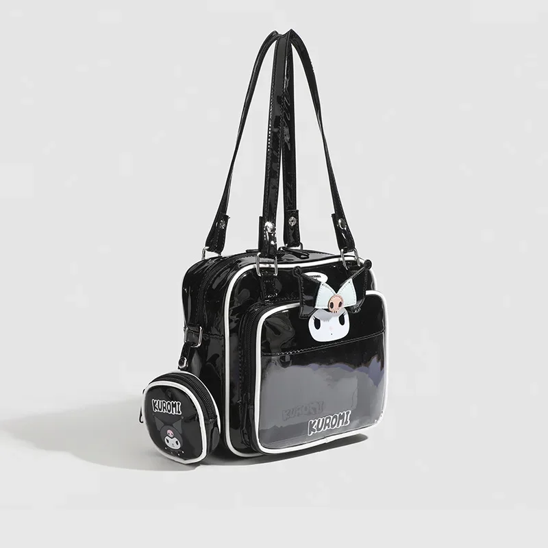 

New Crossbody Bag Kuromi Cinnamoroll Large Capacity Anime Figure Inner Patch Bag Mobile Phone Bag Cosmetic Storage Bag