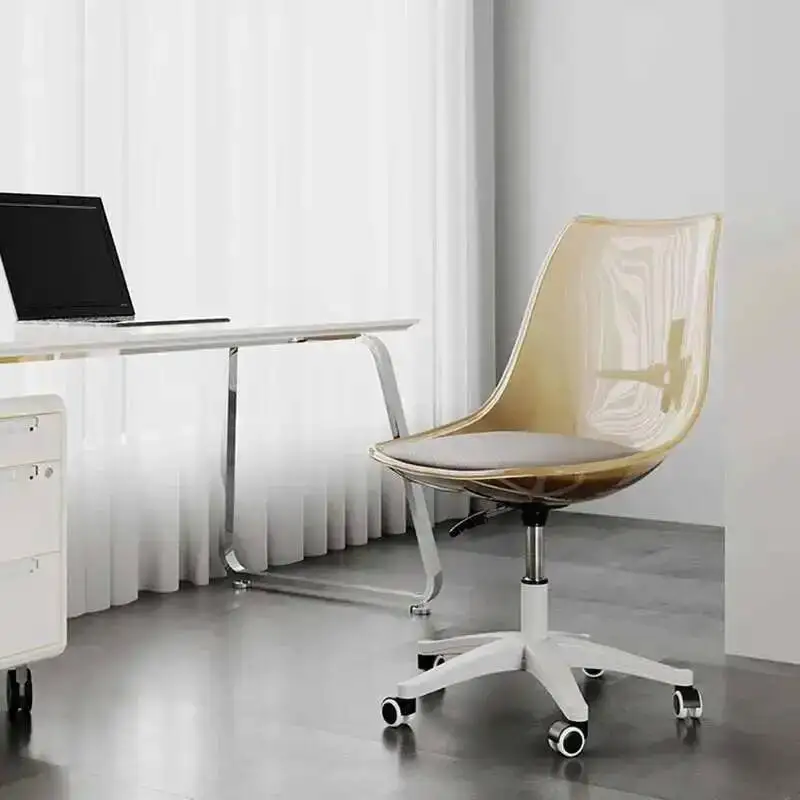 

Backrest Home Computer Chairs Nordic Office Acrylic Chair Modern Office Furniture Game Chair Lifting Swivel Learning Desk Chair