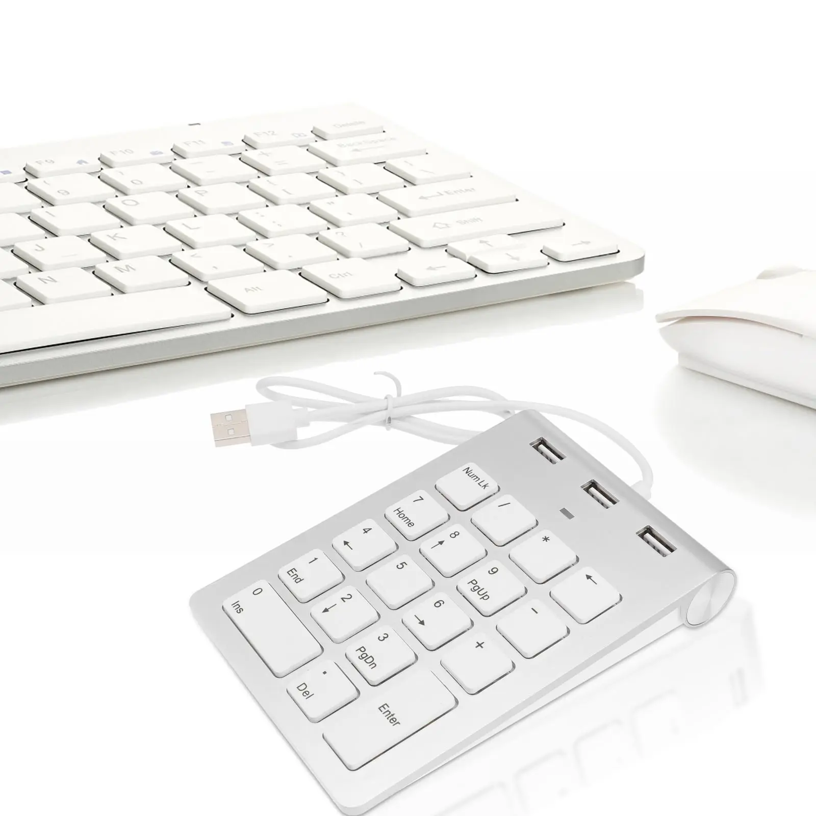 

Numeric Keypad Usb 18 Key 3 Ports Hub For Pc 10 8 7 Xp Zinc Alloy Small Keyboard Number Pad Keypad Hub