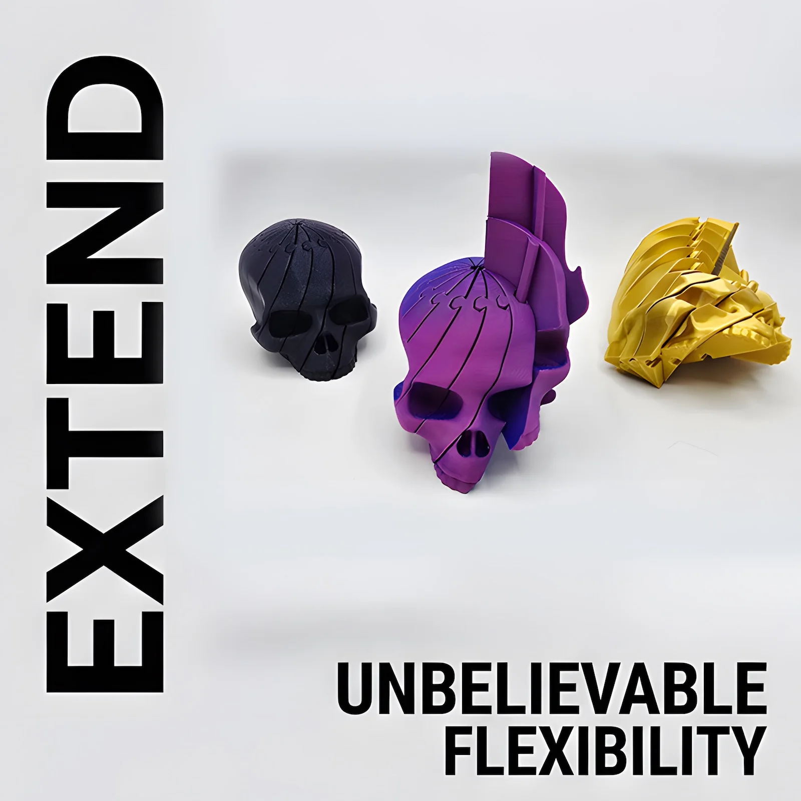 3D Printed Articulated Skull Fidget Toy Flexible Extendable Skeleton Head Anti-Stress Sensory Desk Toy Novelty Gag Gift