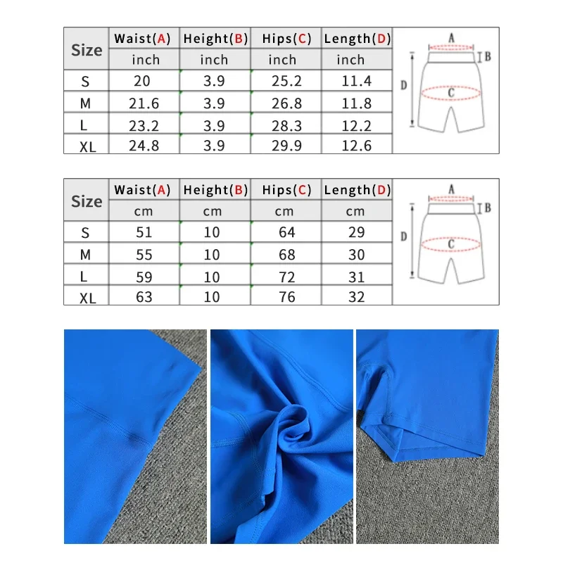 Women Sports Shorts High Waist Yoga Shorts Slim Fit Butt Lift Gym Running High Elastic Biker Shorts