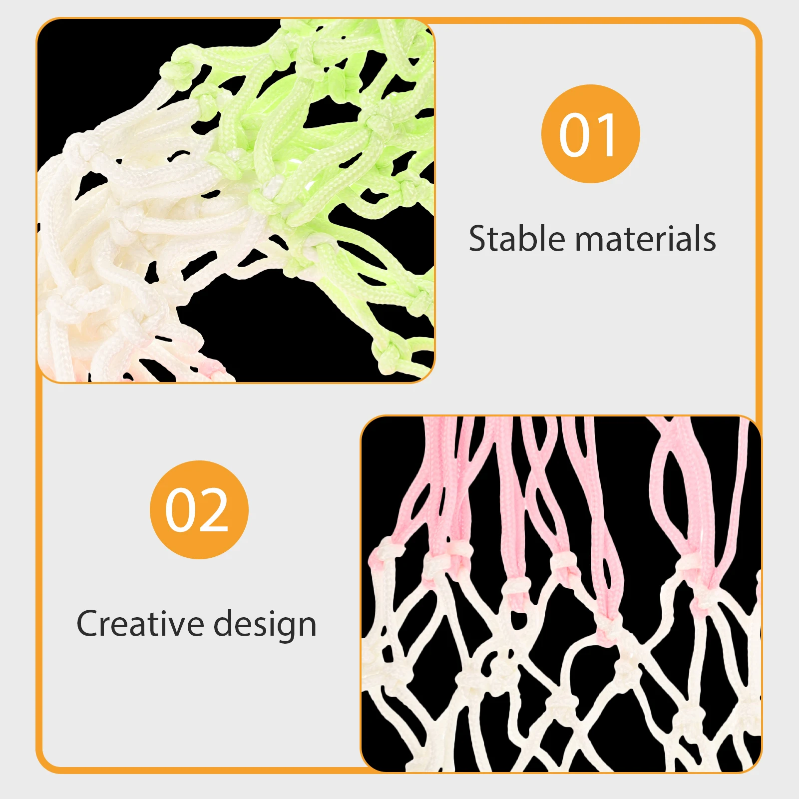 

Luminous Basketball Net Outdoor Thickened Durable Tangle-Free For Park Campus Court Chinlon Netting Basketball Hoop Nets