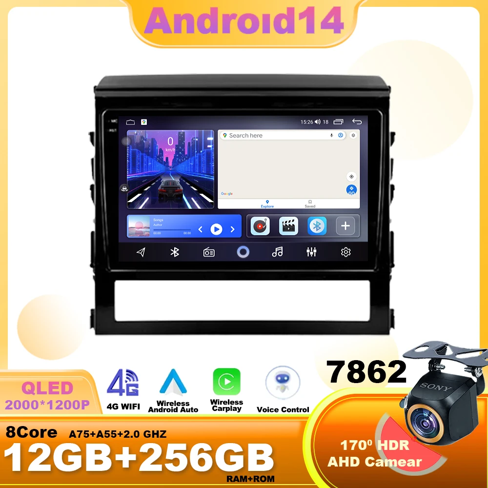 

Android 14 For Toyota Land Cruiser 200 11 2015 - 2020 Car Radio Multimedia WIFI Wireless GPS Carplay Android Auto 4G BT Head